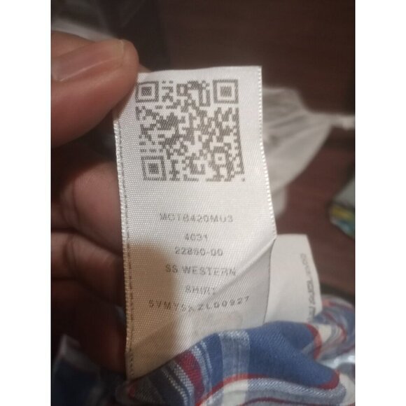 True Religion Western Shirt Button XL Plaid Pockets Short Sleeve Brand Jeans - Picture 9 of 11